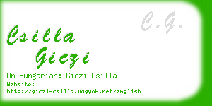 csilla giczi business card